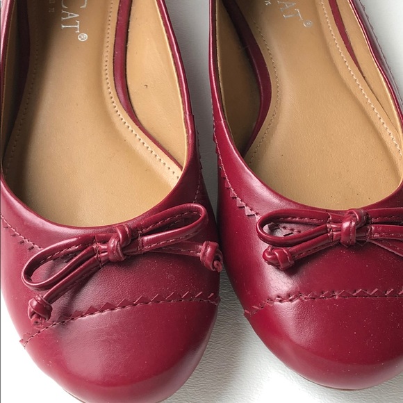 Flat Burgundy Shoes - Mr. Cat - Picture 4 of 5